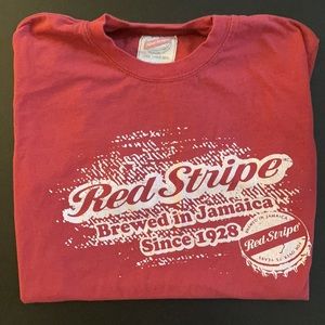 Red Stripe Graphic Tee (Unisex S)